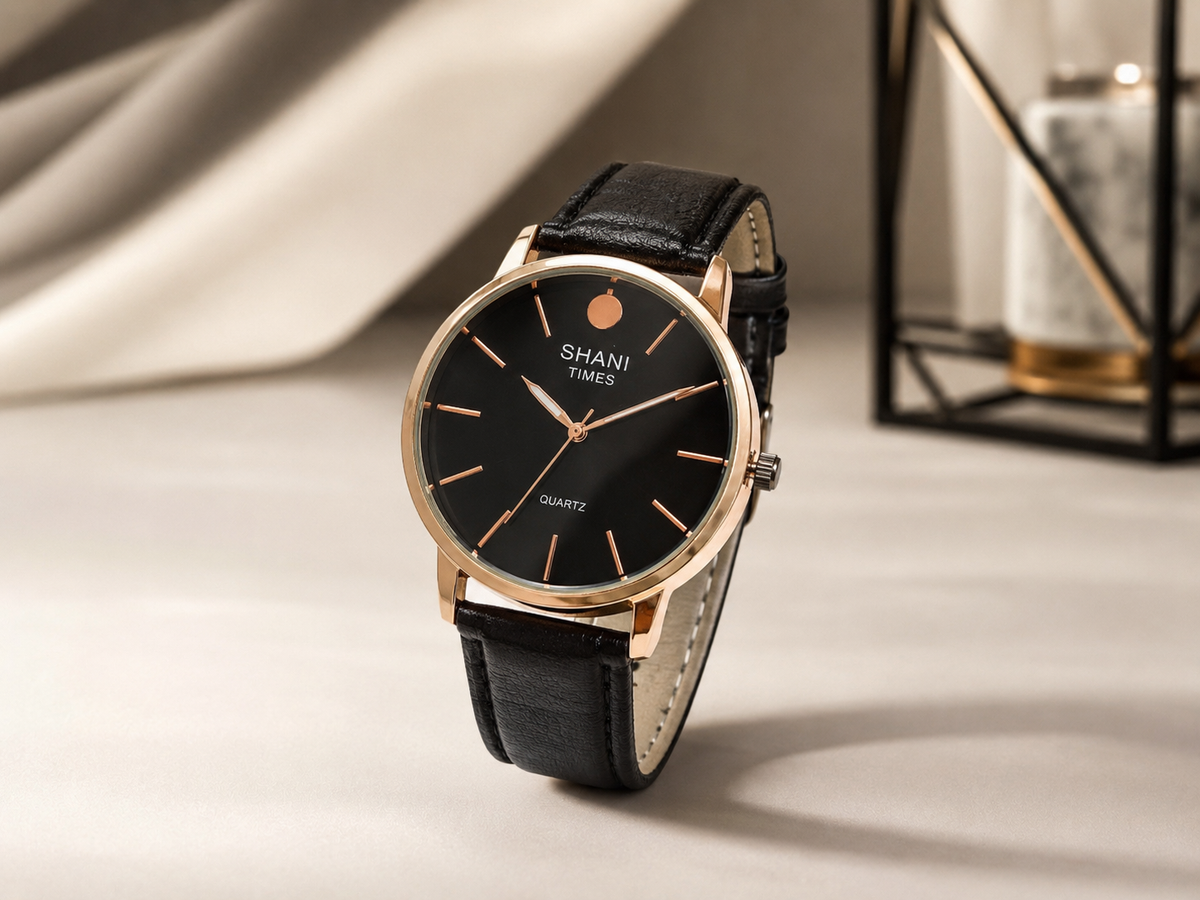Classic Leather Strap Watch