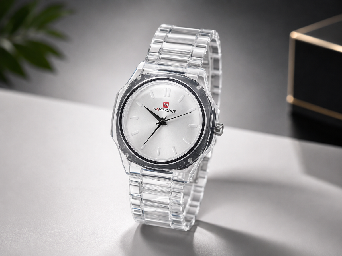 Arabic Aura White Dial Watch