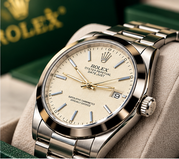 Rolex Datejust Two-Tone White Dial Watch- Silver Stainless Steel Bracelet