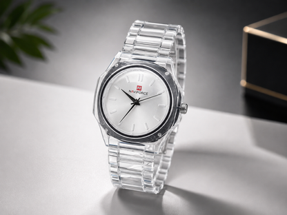 Arabic Aura White Dial Watch