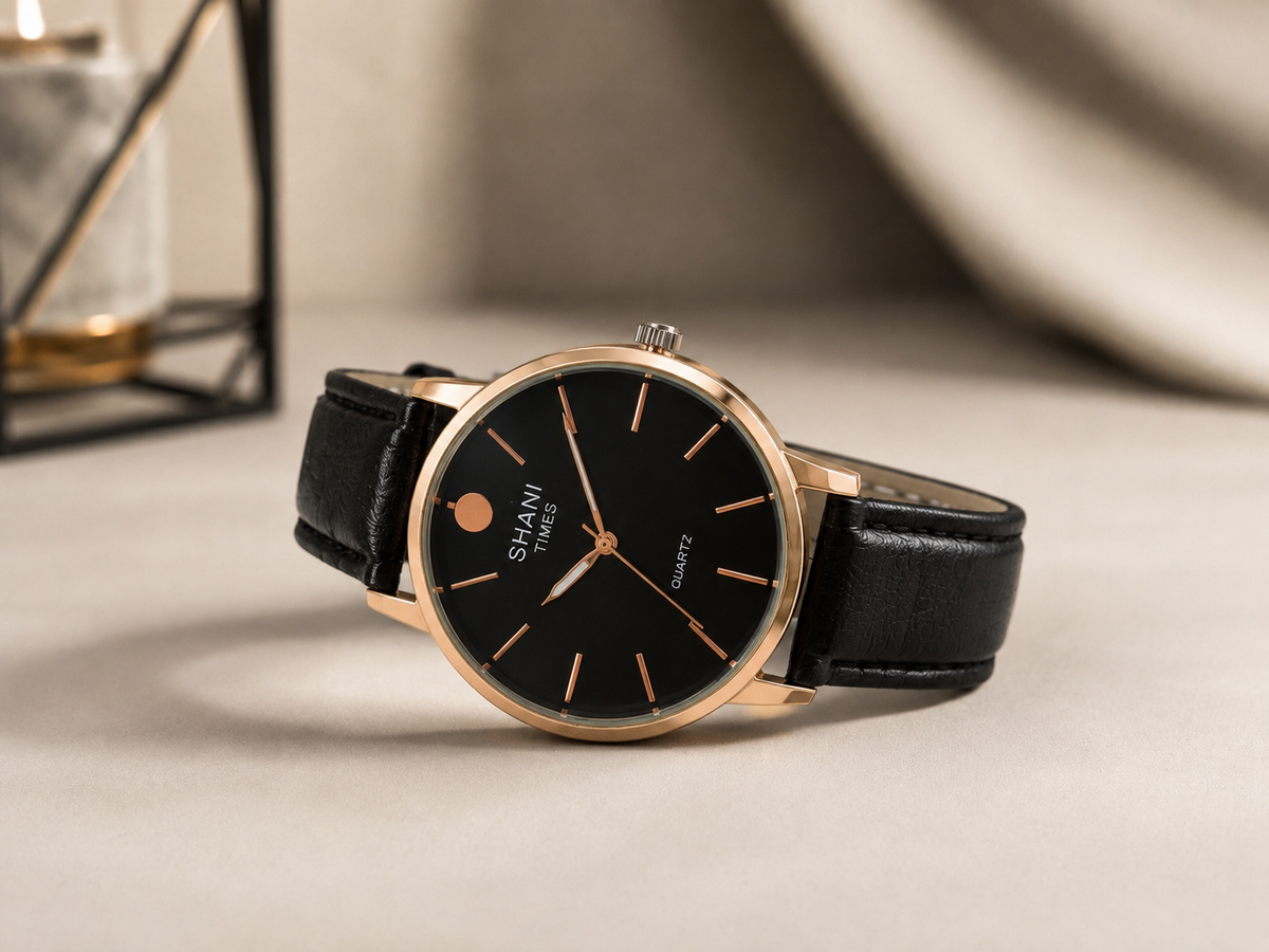 Classic Leather Strap Watch