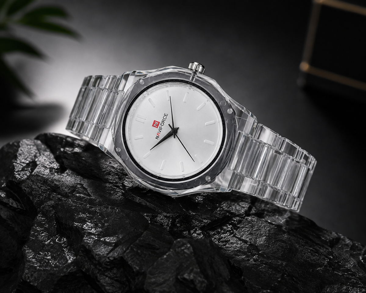 Arabic Aura White Dial Watch