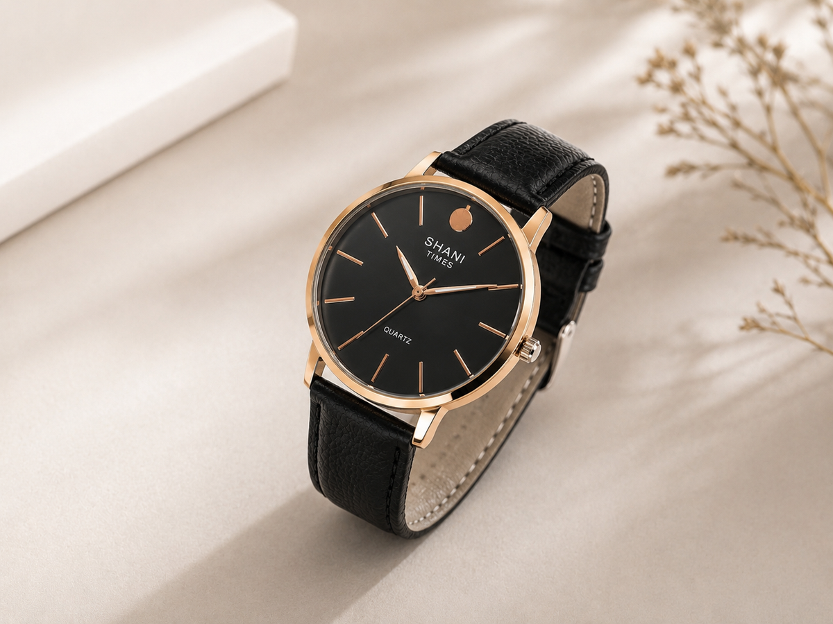 Classic Leather Strap Watch